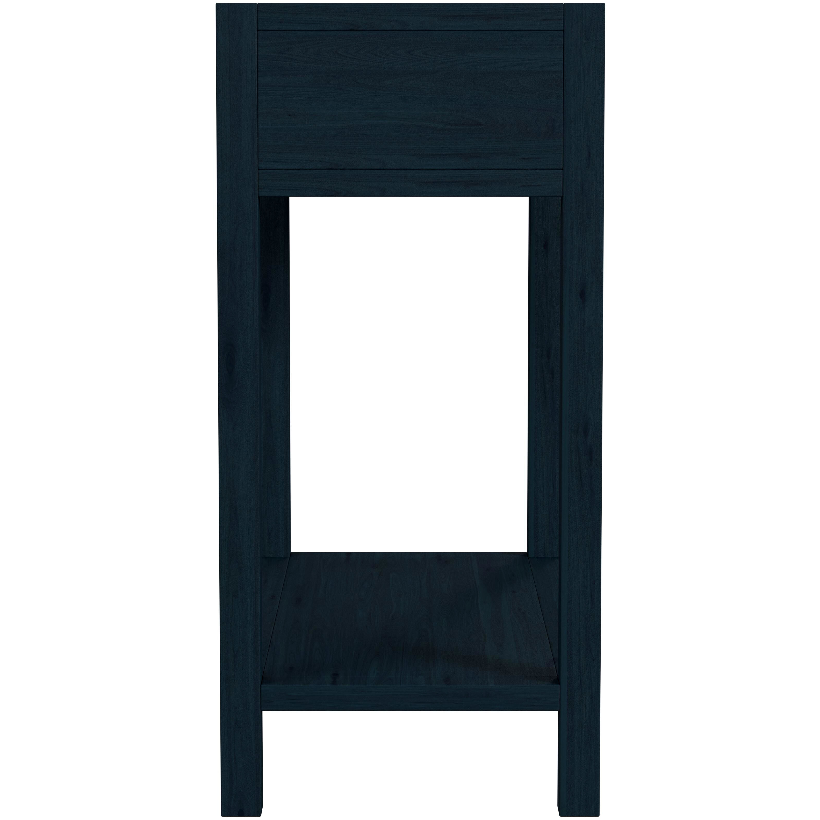 Lark 30" Wood 1-Drawer Nightstand in Navy Blue