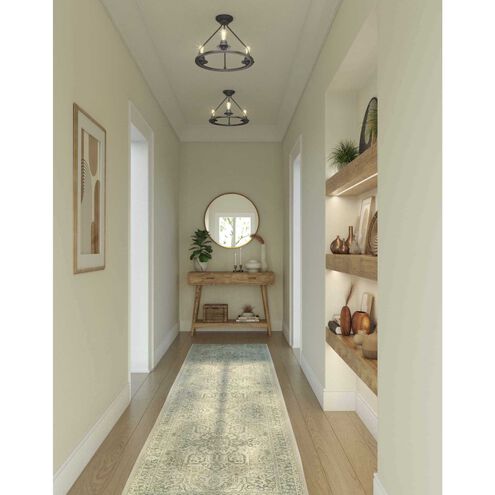 Debut 3 Light 20 inch Graphite Semi-Flush Mount Convertible Ceiling Light, Design Series