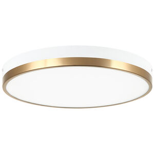 Tone LED 16 inch White and Aged Gold Brass Ceiling Mount Ceiling Light