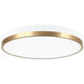 Tone LED 16 inch White and Aged Gold Brass Ceiling Mount Ceiling Light