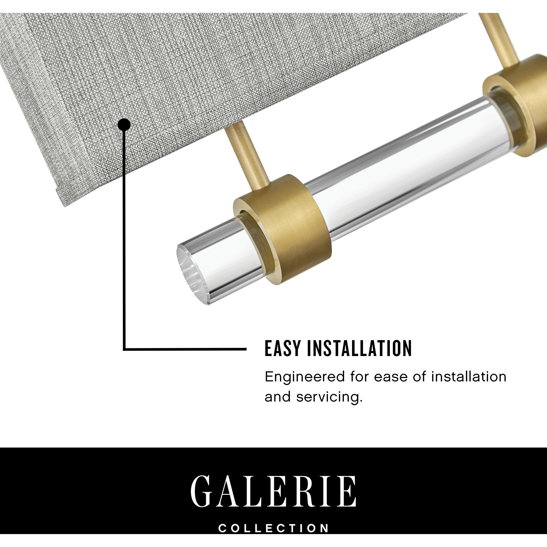 Galerie Luster LED 15 inch Heritage Brass ADA Indoor Wall Sconce Wall Light