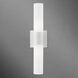 Aero 2 Light 5 inch White with Brushed Nickel Accent Vanity Sconce Wall Light