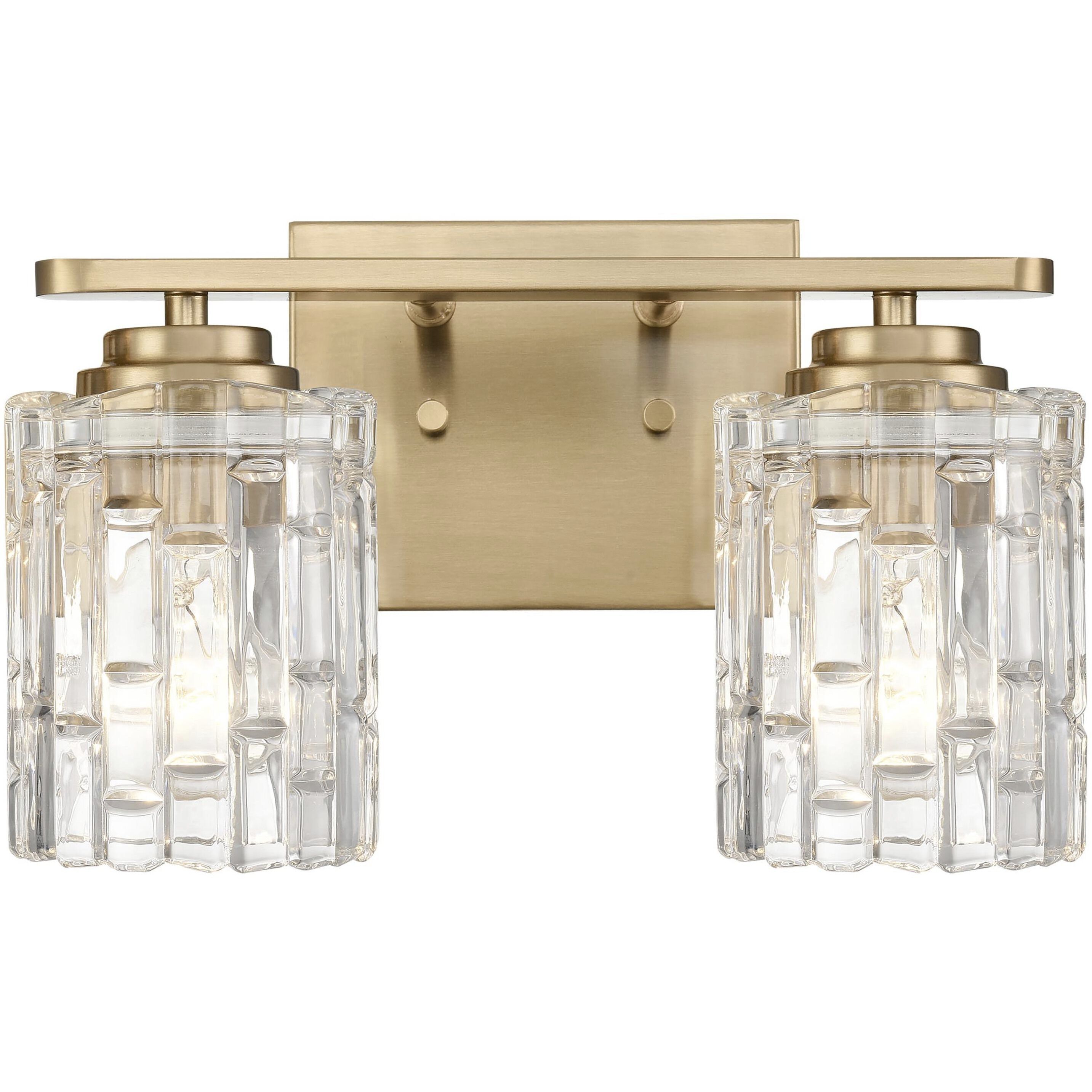 Cincinnati 2 Light 12 inch Satin Brass Vanity Light Wall Light