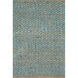 Shuttle Weave Durrie with Hamming 48 X 32 inch Petrol Rug, Rectangle