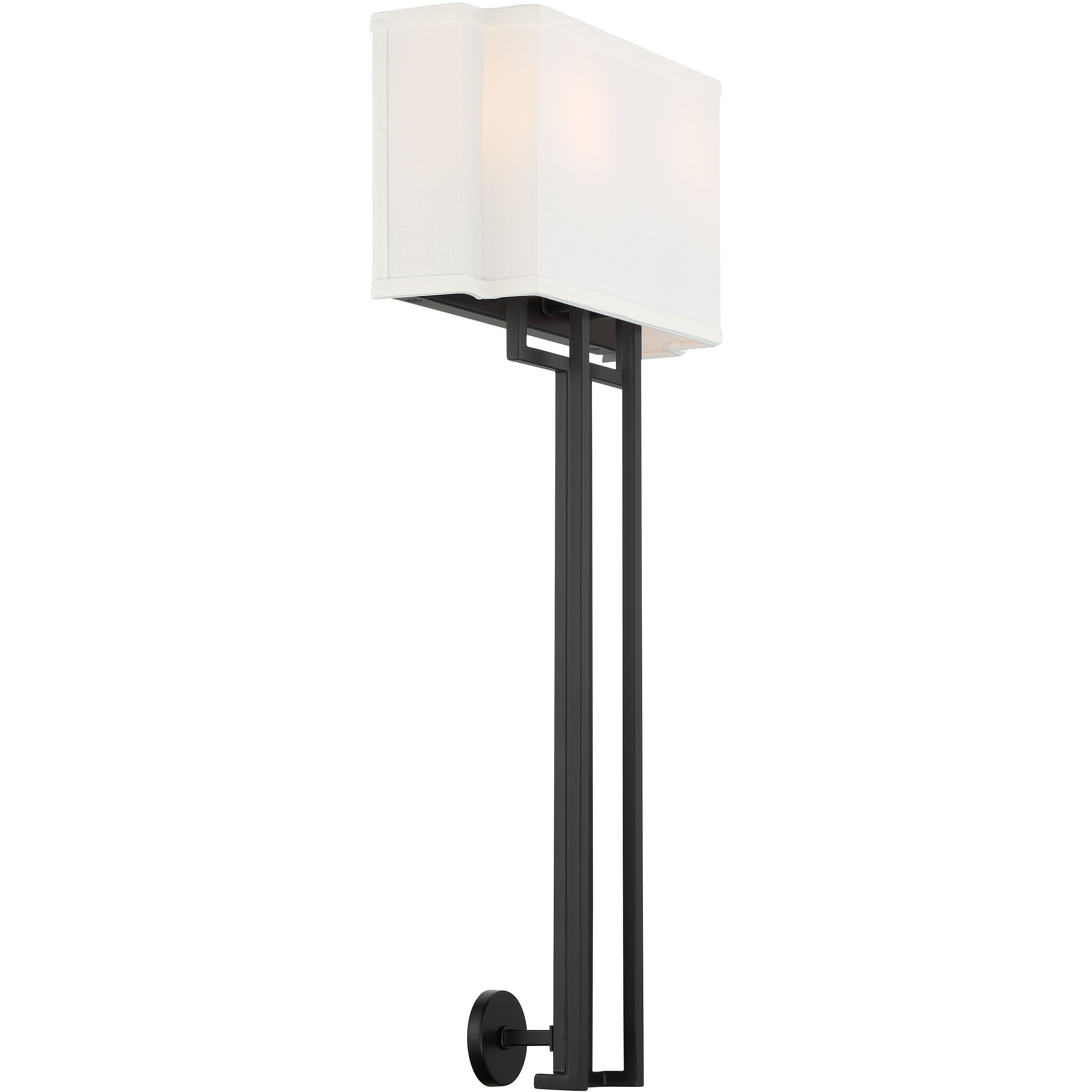 Upham Estates 2 Light 12 inch Coal /Polished Nickel Wall Torchiere Wall Light