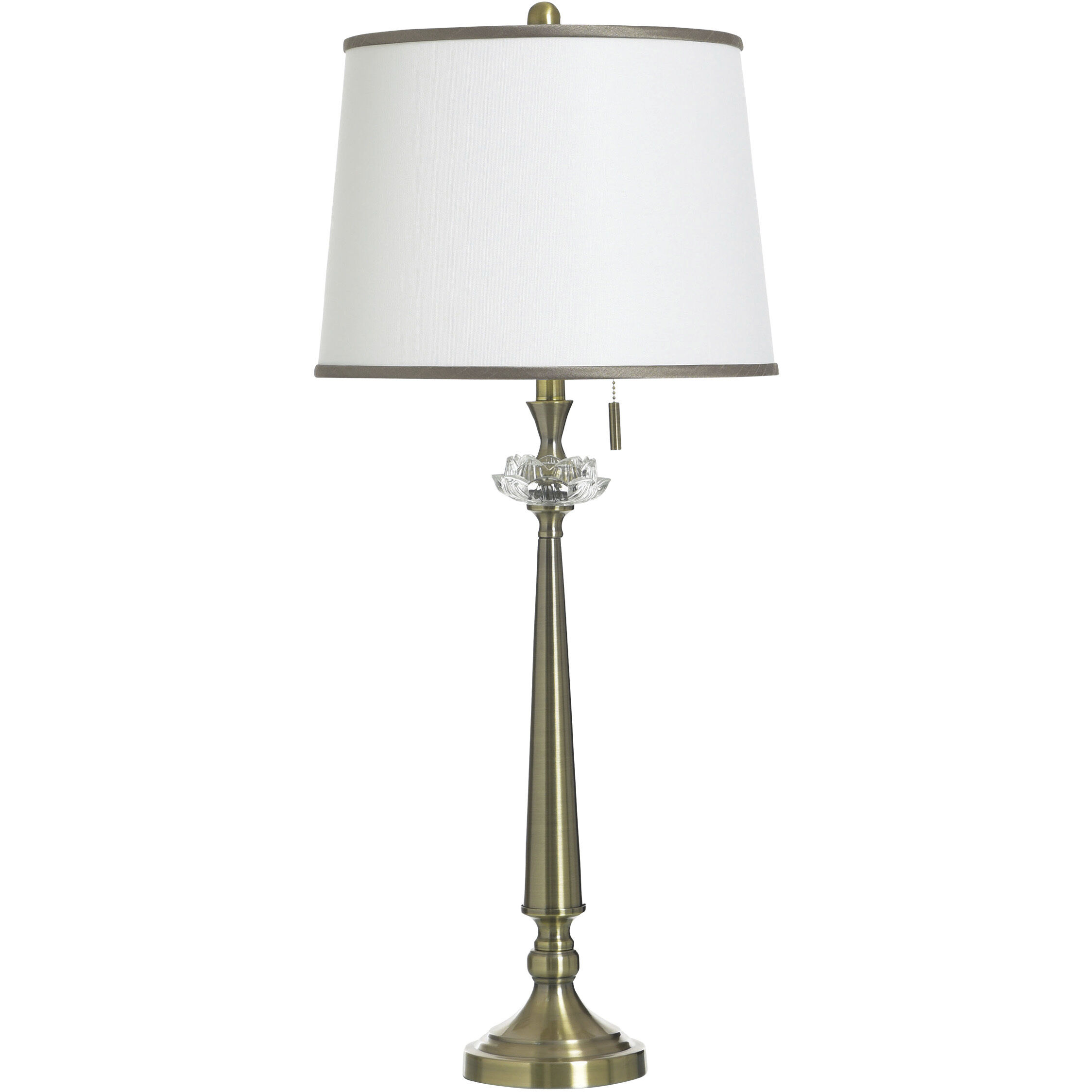 Coralie 34.75 inch 100 watt Hayla Gold and White Table Lamp Portable Light