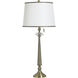 Coralie 34.75 inch 100 watt Hayla Gold and White Table Lamp Portable Light