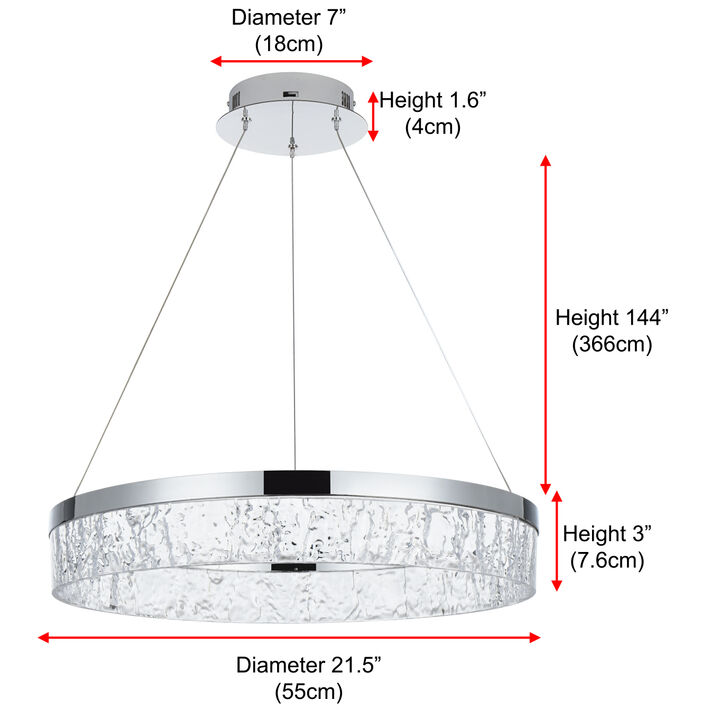 Linden 1 Light 22 inch Chrome Chandelier Ceiling Light