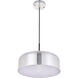 Etude 1 Light 13.8 inch Brushed Nickel Pendant Ceiling Light in Burnished Nickel