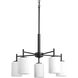 Replay 5 Light 21 inch Textured Black Chandelier Ceiling Light