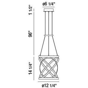 Avita LED 12 inch Oil Rubbed Bronze Pendant Ceiling Light, Small