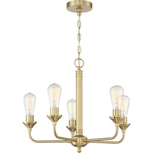 Neighborhood Bridgestone 5 Light 22.75 inch Satin Brass Chandelier Ceiling Light