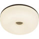 Jada 12 inch Black and Opal Glass Flush Mount Ceiling Light