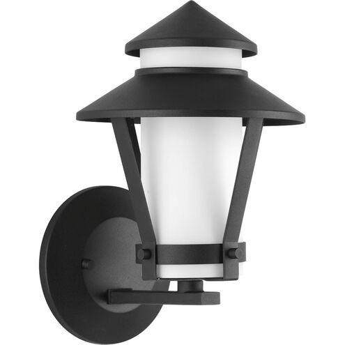 Via 1 Light 11 inch Black Outdoor Wall Lantern