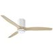 Facet 52 inch Matte White with Natural Blades Fan