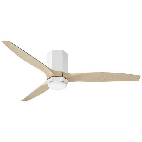 Facet 52 inch Matte White with Natural Blades Fan