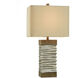Darley 32 inch 100.00 watt Silver Painted and Brown Brushed and Beige Table Lamp Portable Light