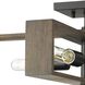 Boundary 4 Light 24 inch Matte Black Semi-Flush Mount Ceiling Light, Design Series