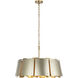 Peep Show 5 Light 24 inch Sunwashed Silver and Brushed Sienna Pendant Ceiling Light
