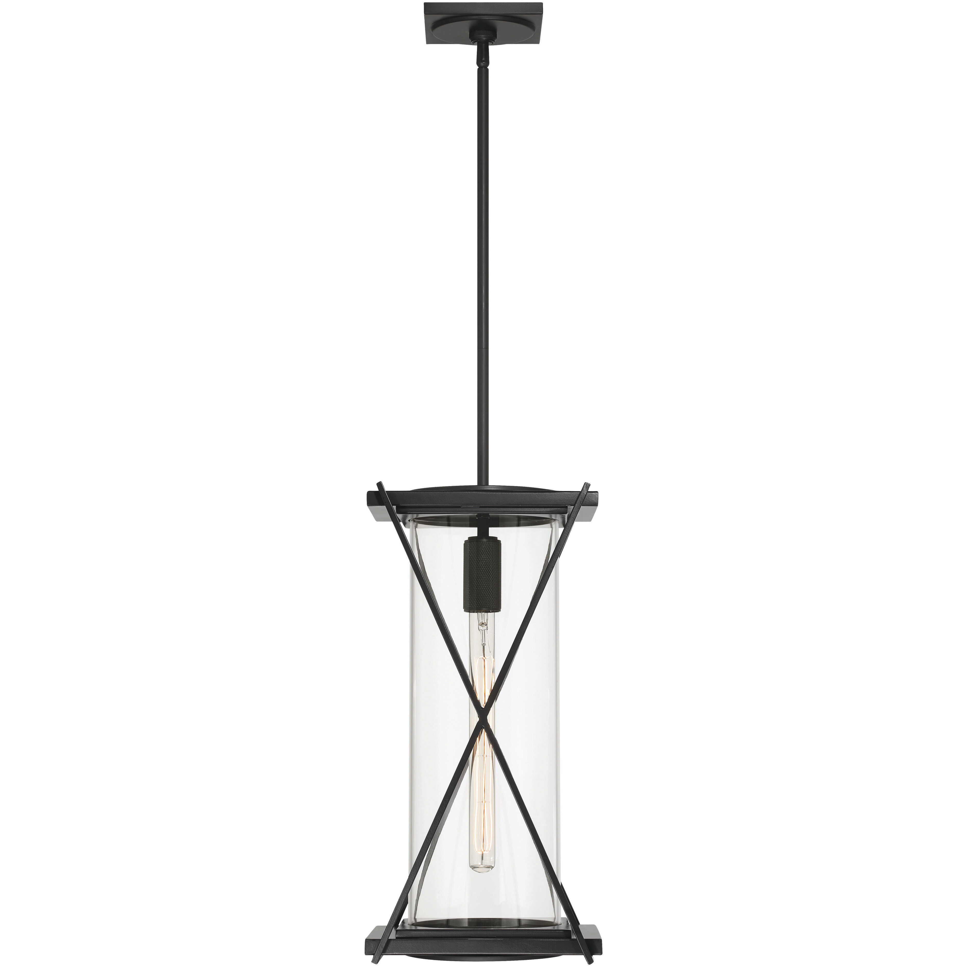 Rockhill 1 Light 9.5 inch Dark Matte Black Outdoor Pendant