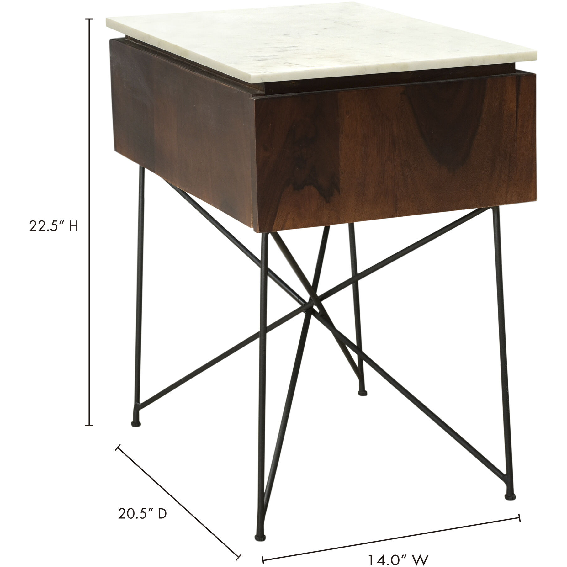 Dominic 23 X 21 inch Multicolor Nightstand