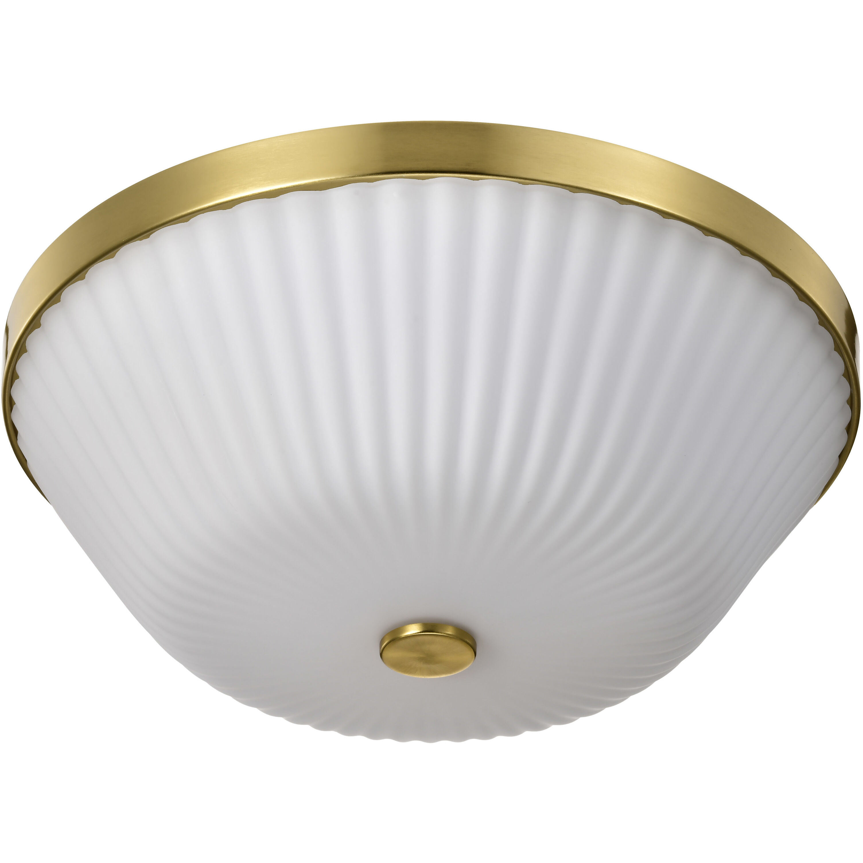 Royale 16 inch Burnished Brass Flush Mount Ceiling Light