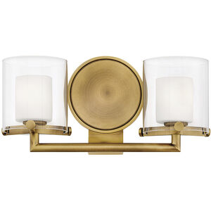 Rixon LED 15 inch Heritage Brass Vanity Light Wall Light