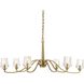 Barcelona 6 Light 40.25 inch Natural Brass Chandelier Ceiling Light