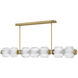 Reign LED 69.25 inch Lacquered Brass Linear Pendant Ceiling Light