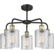 Cobbleskill 5 Light 23 inch Black Antique Brass Chandelier Ceiling Light in Clear