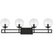 Crosby 4 Light 33 inch Black Bathroom Vanity Light Wall Light, Essentials