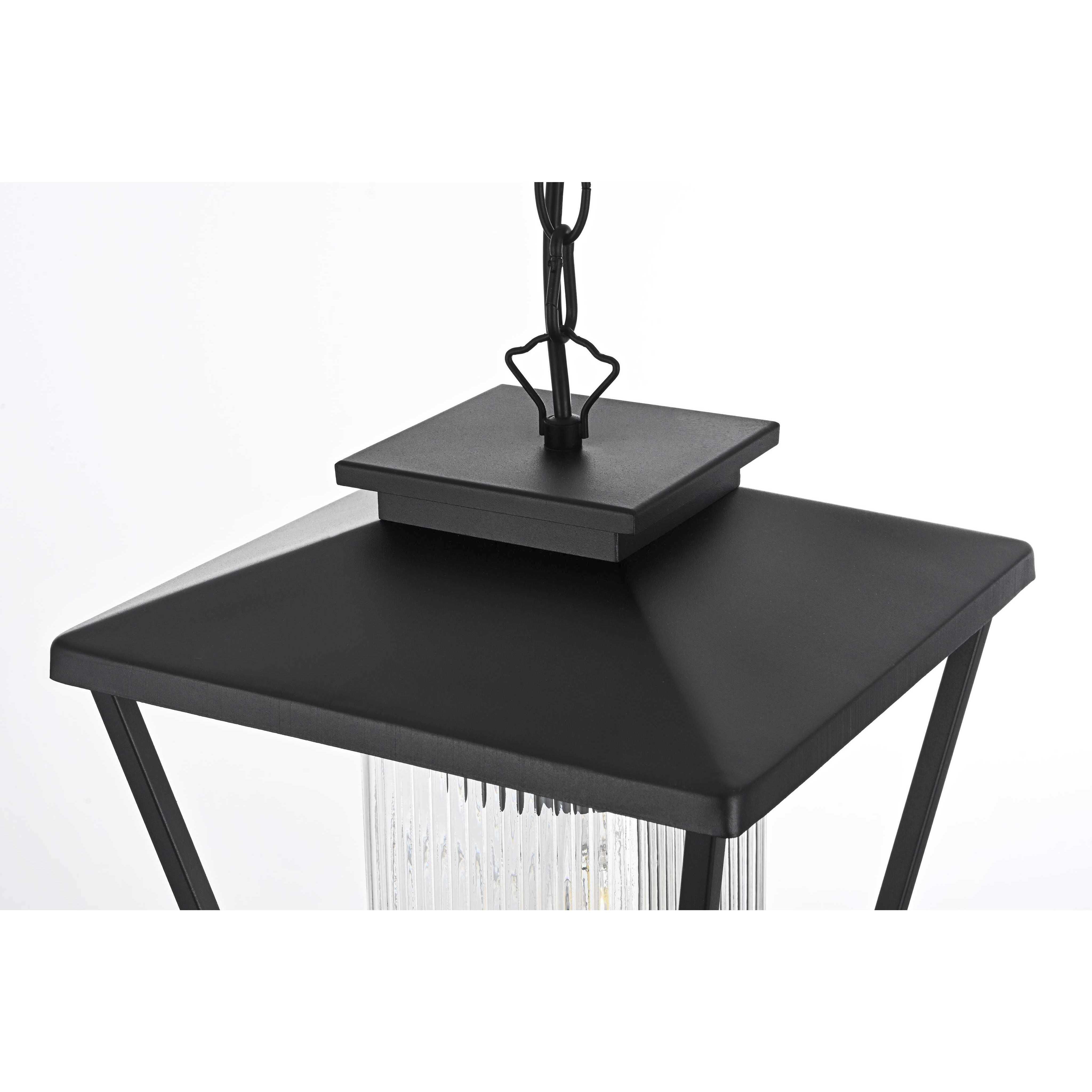 Gaul 1 Light 10 inch Black Outdoor Pendant