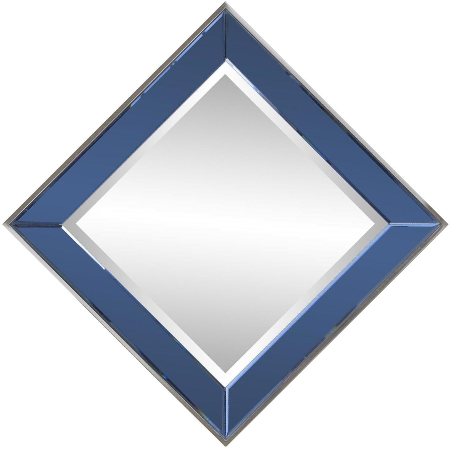 Square Devon 24 X 24 inch Blue Mirror