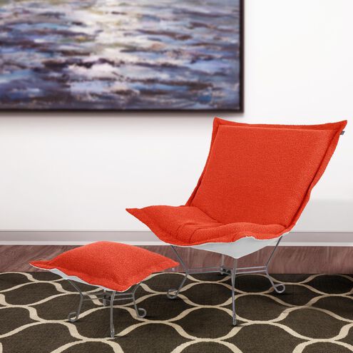 Alicante Coral Patio Scroll Puff Chair