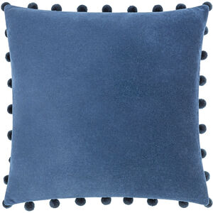 Serengeti 18 X 18 inch Marine Blue/Light Silver Accent Pillow