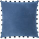 Serengeti 18 X 18 inch Marine Blue/Light Silver Accent Pillow