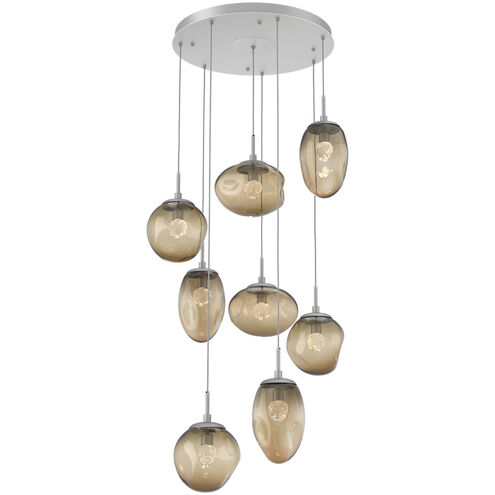 Cosmos LED LED Classic Silver Chandelier Ceiling Light, Round Multi-Pendant