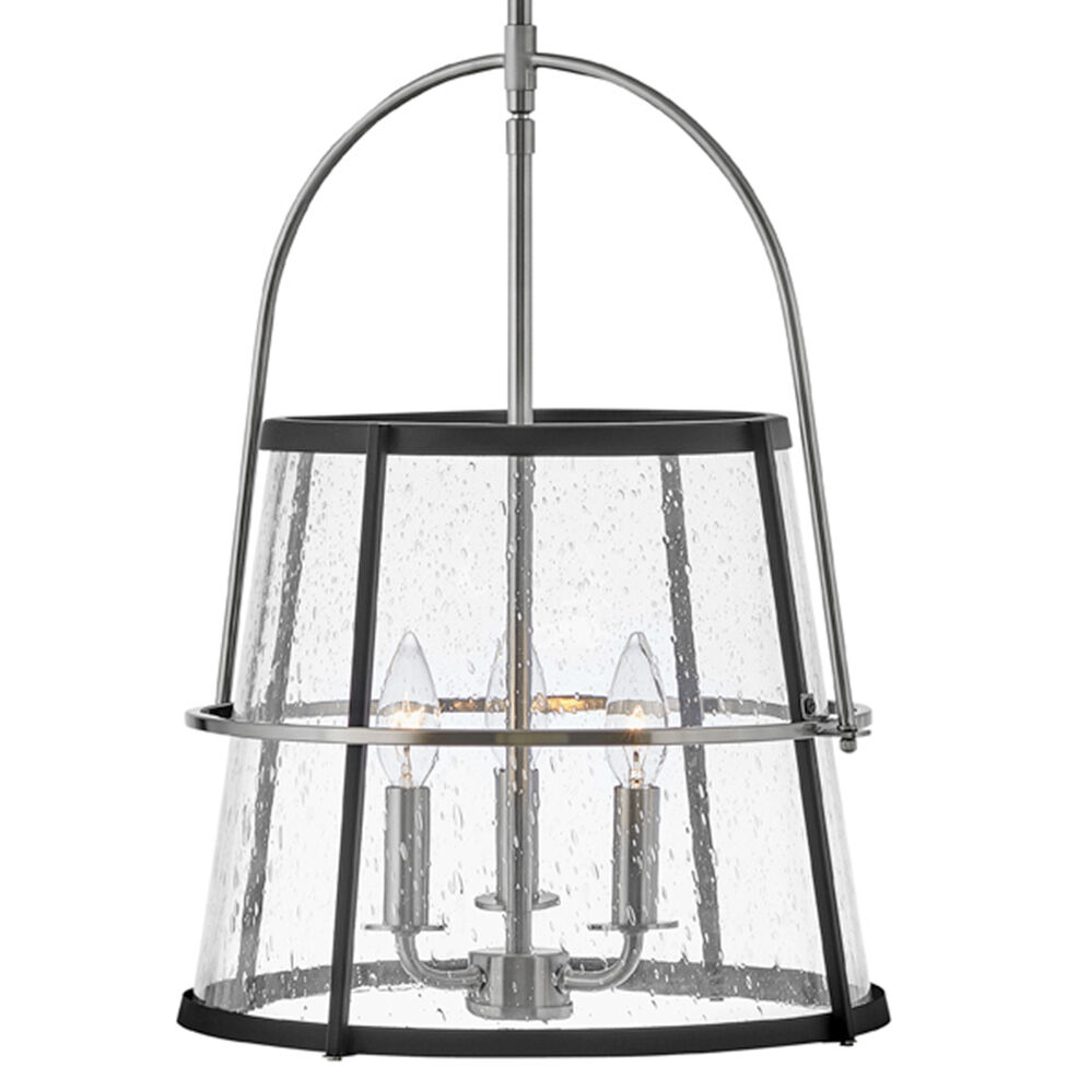 Tournon 3 Light 15 inch Brushed Nickel with Black Indoor Pendant Ceiling Light