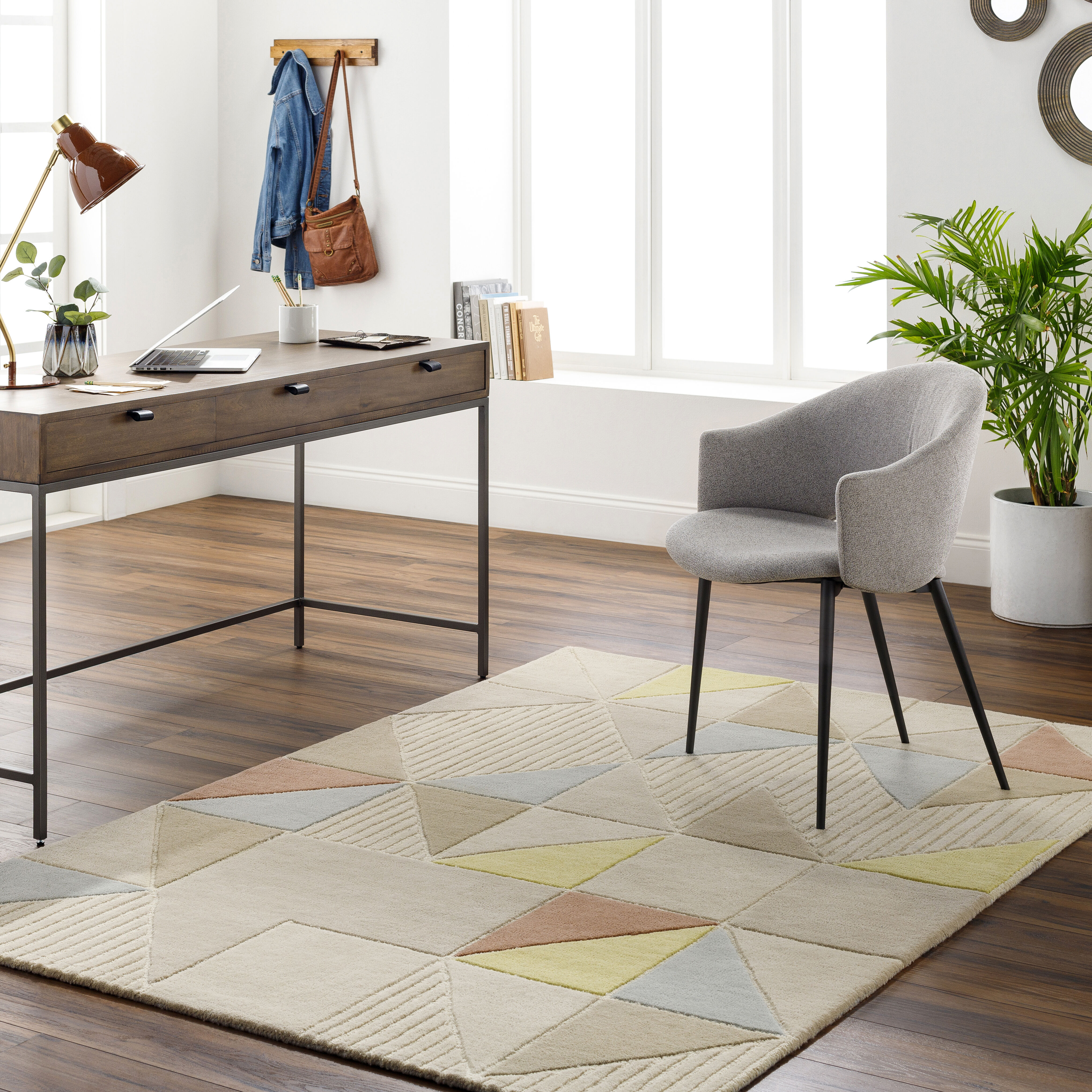 Tallinn 90 X 60 inch Medium Gray Rug, Rectangle