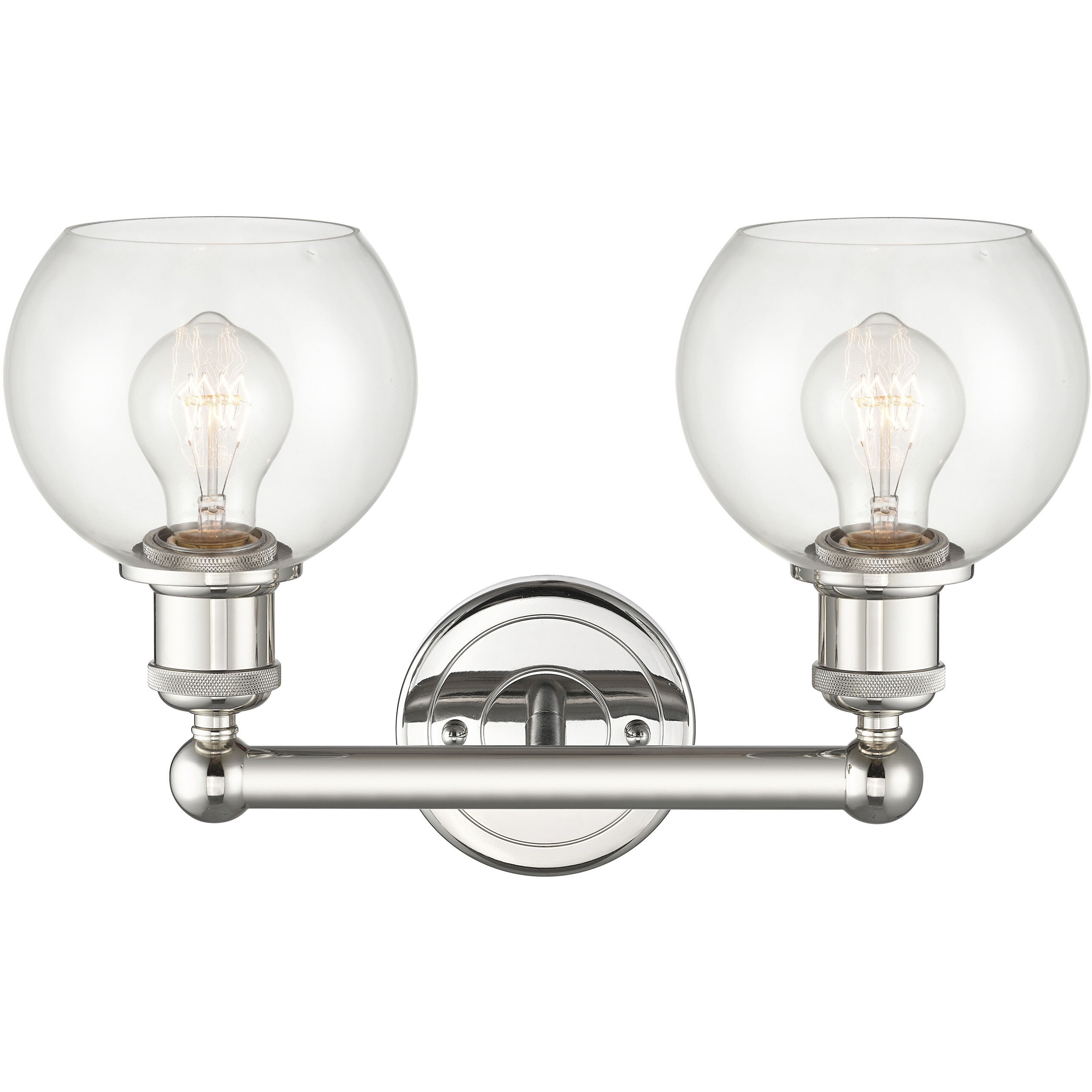 Athens 2 Light 15 inch Polished Nickel Bath Vanity Light Wall Light in Clear
