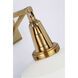 Chapman & Myers Layton LED 10 inch Antique-Burnished Brass Sconce Wall Light in Matte White