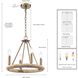 Cabana 4 Light 16 inch Lacquered Gold Chandelier Ceiling Light