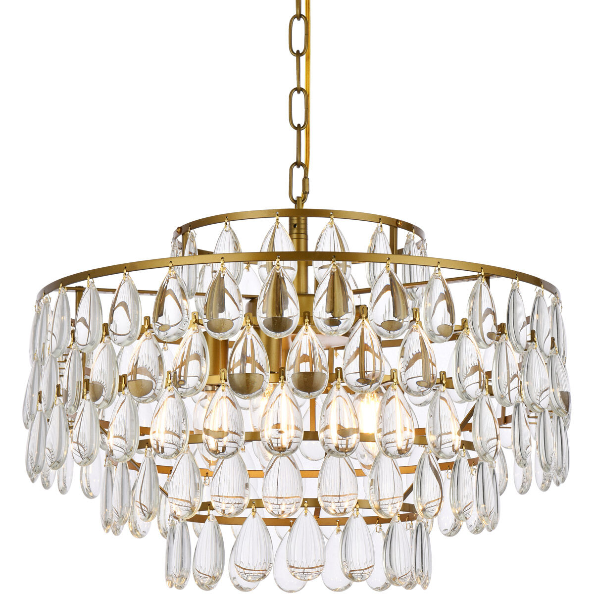 Mila 5 Light 20 inch Brass Pendant Ceiling Light