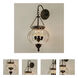 Melon 3 Light 10 inch Rubbed Brass Wall Sconce Wall Light