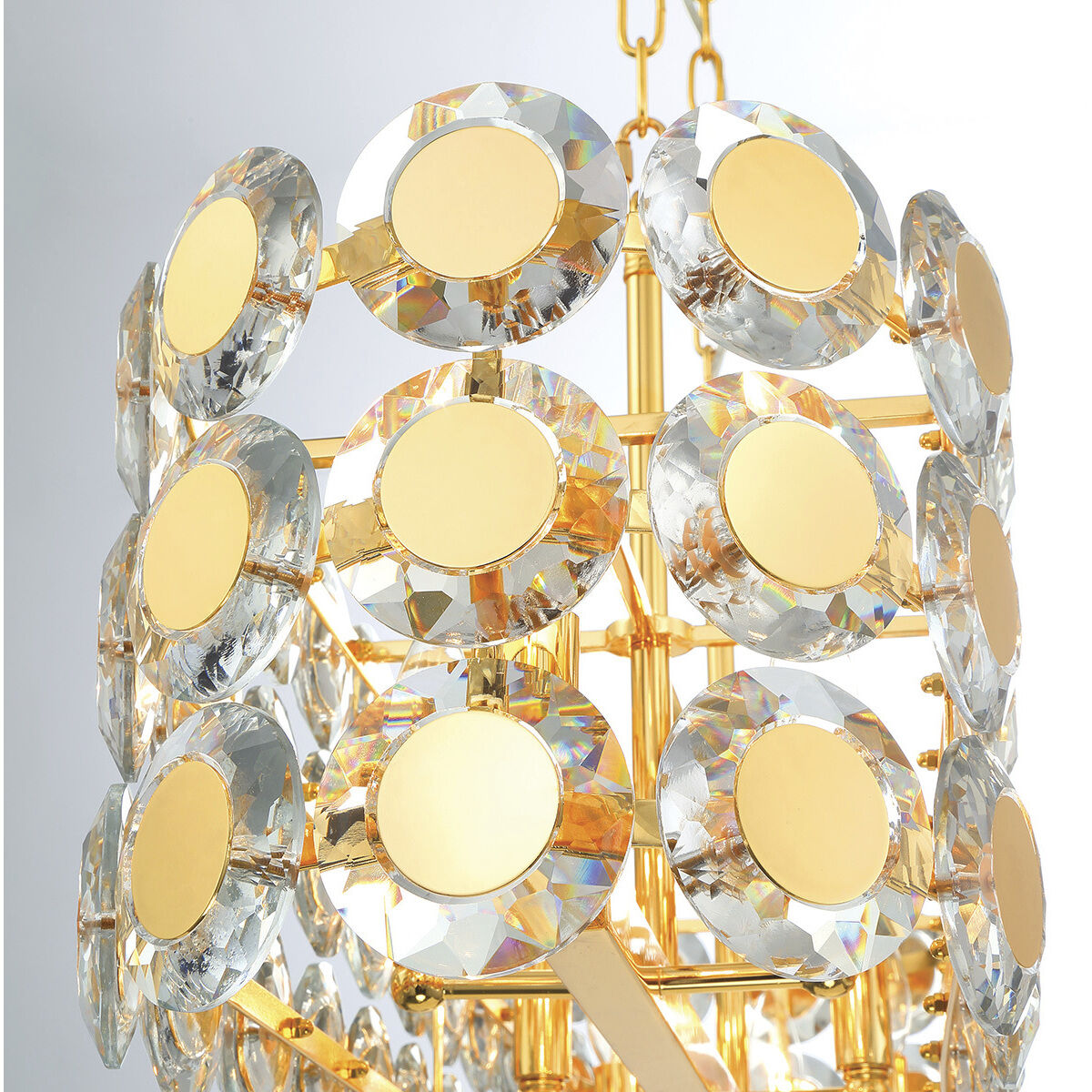 Perrene Linear Chandelier Ceiling Light in Gold