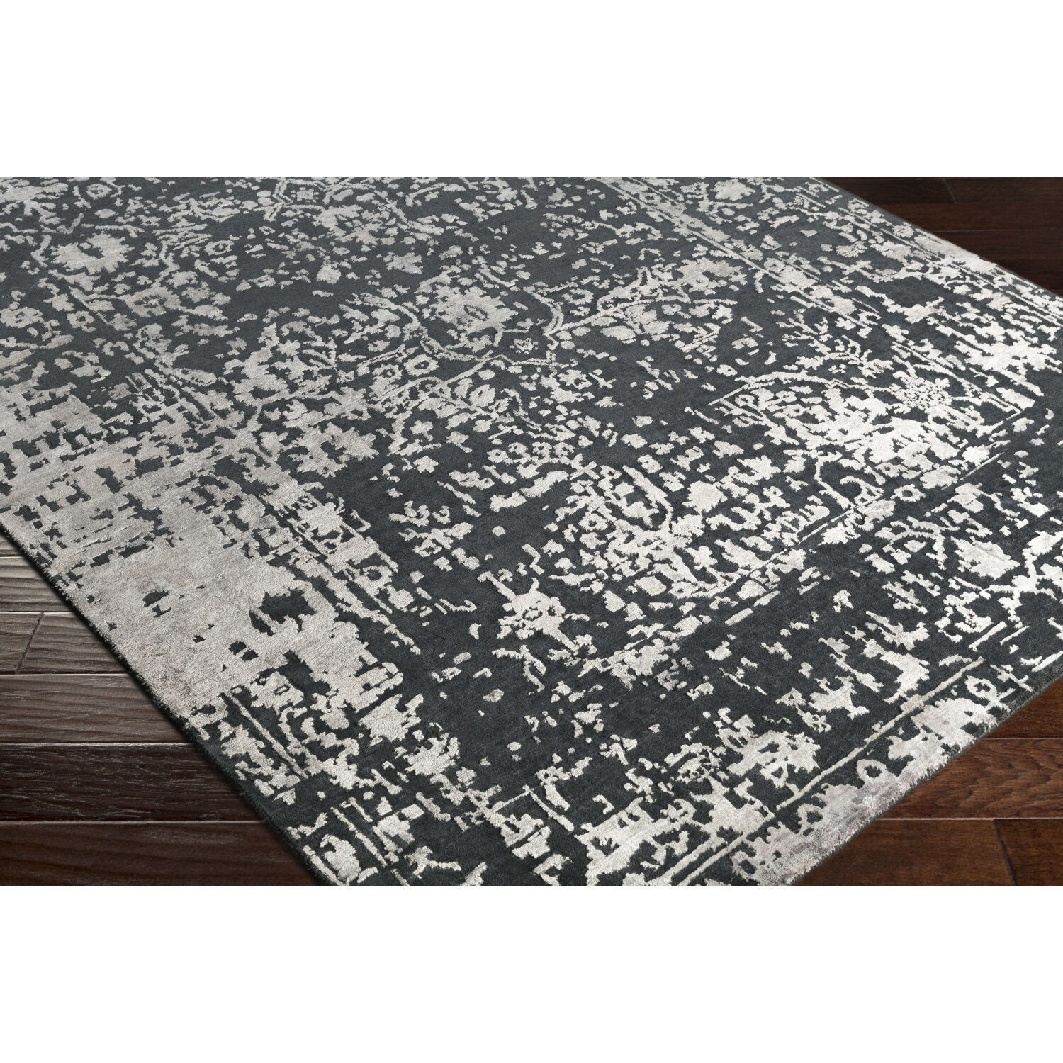 Euphoric 144 X 108 inch Black / Charcoal / Light Slate Handmade Rug