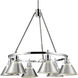 Yep Orwell 29 inch 60.00 watt Chrome Chandelier Ceiling Light in Pewter