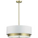 Larkin 4 Light 20 inch Aged Brass Linear Pendant Ceiling Light