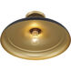 Crowne 1 Light 16 inch Legacy Brass and Dark Matte Black Semi Flush Ceiling Light