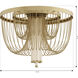 Jezelle LED 24 inch Legacy Brass Flush Mount Ceiling Light